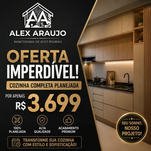 Cozinha planejada completa por 3.699