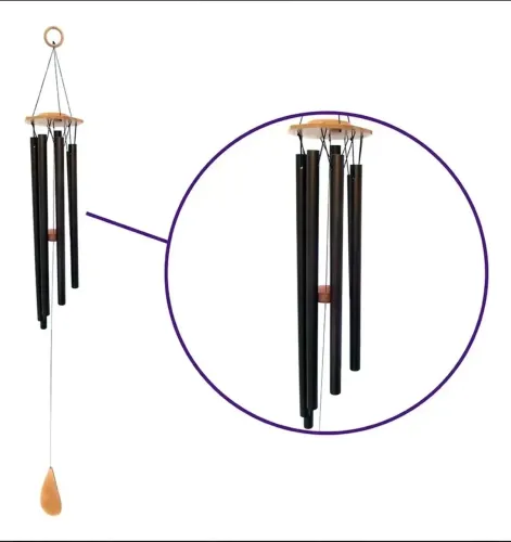 Mensageiro Dos Ventos Alumínio 7 Tubos 115 Cm Max Grande
