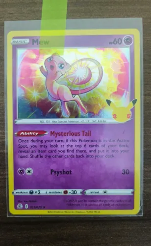 Mew 011/025 MN English Pokémon TCG Celebrações 25 Anos