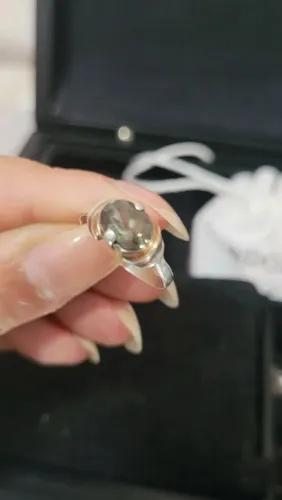 Anel de prata com ouro 14k 