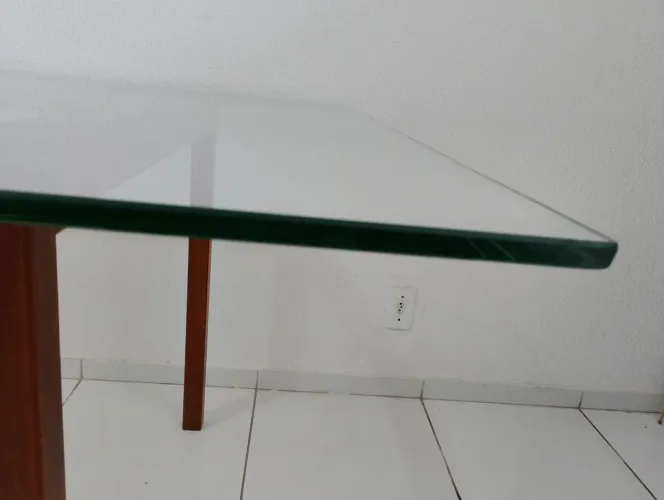 Tampo de vidro para mesa.