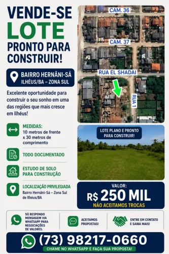 LOTE 300 ZONA SUL ILHEUS