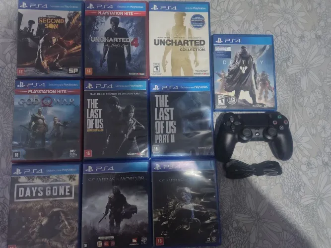 10 Jogos + Controle original de PS4
