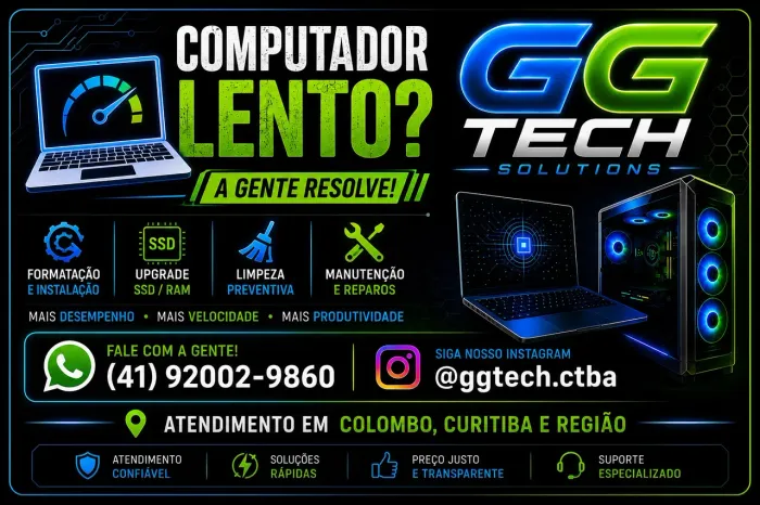 Formatação de PC e Notebook/Manutenção, Otimização e Instalação