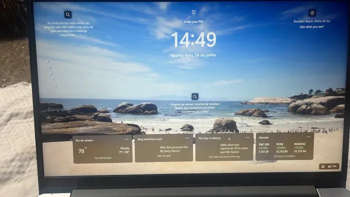 Notebook com menos de 3 meses de uso 