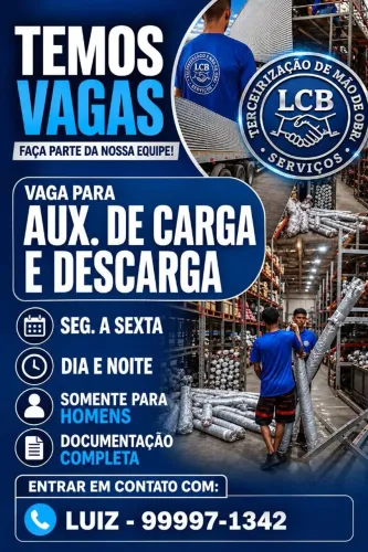 VAGA DE EMPREGO (CARGA E DESCARGA)