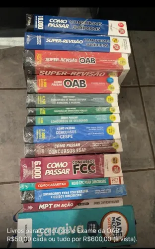 Livros para Concursos e Exame da OAB.