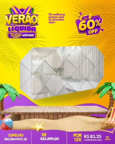 ESPELHO DECORATIVO 3D