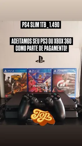 PS4 SLIM 1TB (SEMI-NOVO)C/ GARANTIA TOTAL DE 3 MESES_SOMOS LOJA FÍSICA EM CAXIAS 