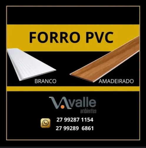 Forro PVC Branco ou Madeirado, instalado.