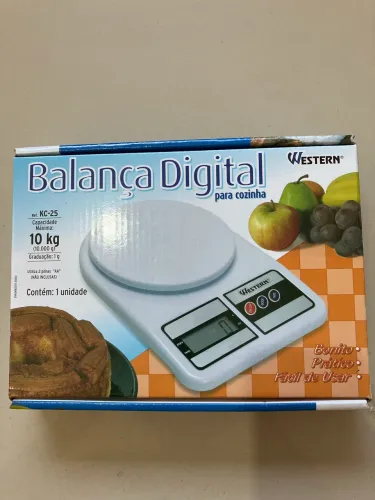 Balança digital para cozinha Western - Semi-nova