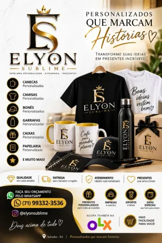 Canecas, Camisas e Brindes Personalizados | Elyon Sublime