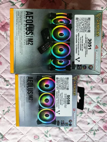 Kit 7 Fans Gamdias Aeolus M2 ARGB 120mm PWM + Controladora- Caixa Original