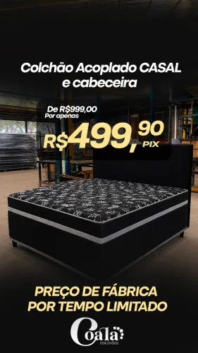 COLCHOBOX CASAL COM CABECEIRA PRODUTO NOVO DIRETO DA FÁBRICA