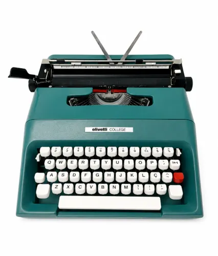 Máquina de Escrever Olivetti College Verde - Perfeito