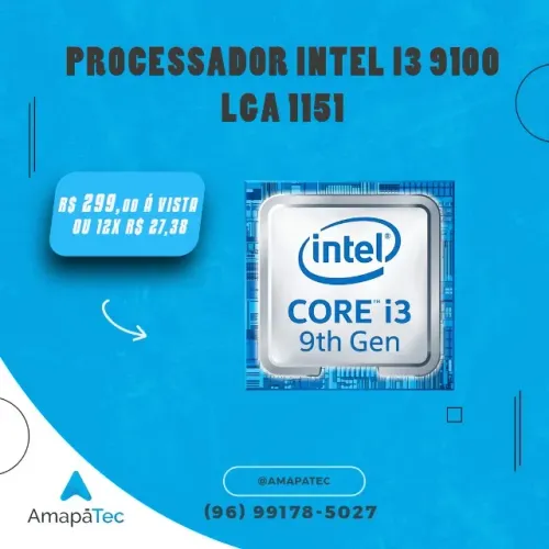 Processador Intel i3-9100 lga1151