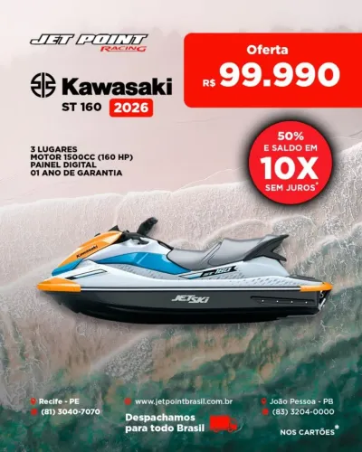 JET SKI KAWASAKI ST 160 2026 ZERO, 3 Lugares, Parcelamento sem Juros,