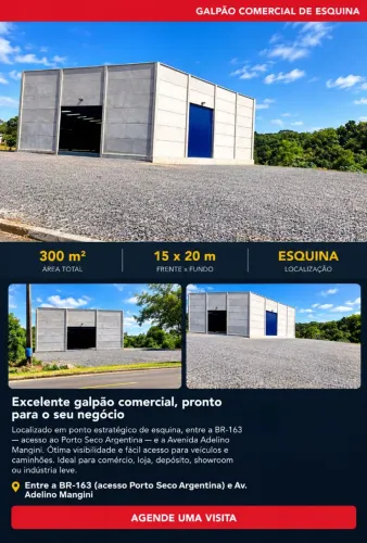 Galpão comercial esquina