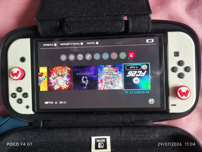 Nintendo switch Oled Desbloqueado SD 256gb