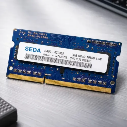 Memória RAM Original Samsung SEDA 2 GB DDR3 PC3-10600 1333 MHz para Notebook Laptop AIO PC
