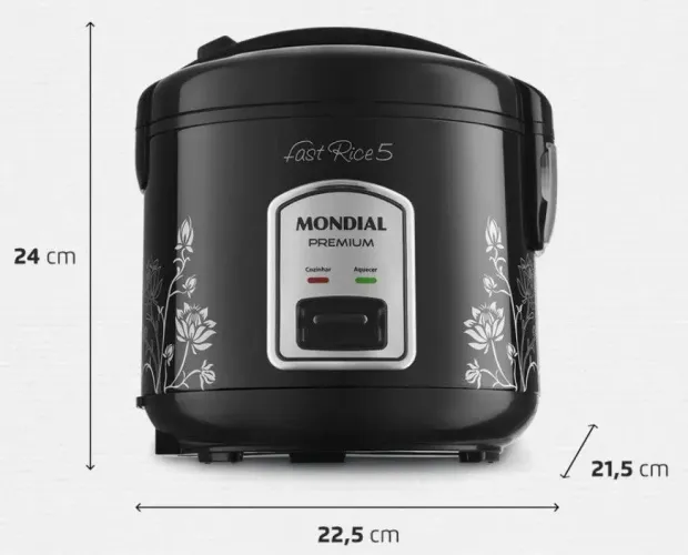 Panela de Arroz Mondial Fast Rice 5 Premium 5 Xícaras Nova