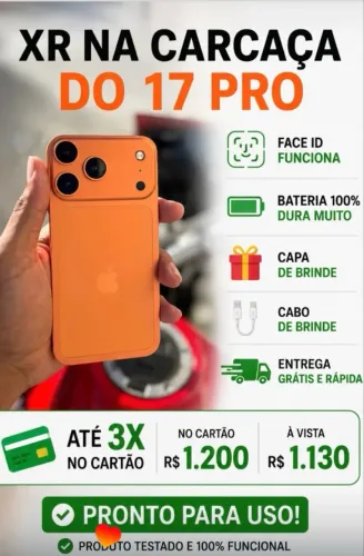 iPhone XR na carcaça do 17 pro 