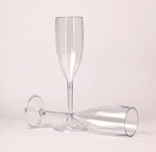 Taça de Acrílico para Champagne 190ml Transparente 