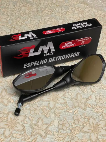 Retrovisor Moto Bmw Gs F800 Articulado Giro 360 Rosca Honda e Yamaha Haste Longa Normal