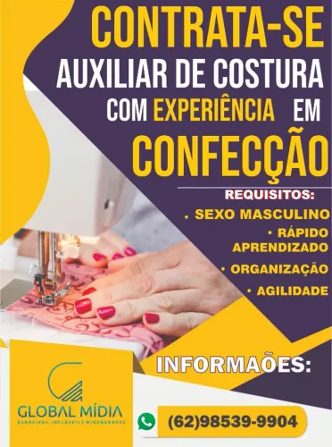 Contratamos Auxiliar de Produção