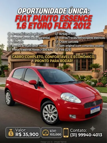 Fiat Punto Essence 1.6 Flex 16V 5P 2012
