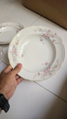 Jogo de Pratos de Sopa Porcelana Rela são Paulo Dec.de 40