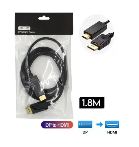 Cabo DisplayPort para Hdmi 1,8m