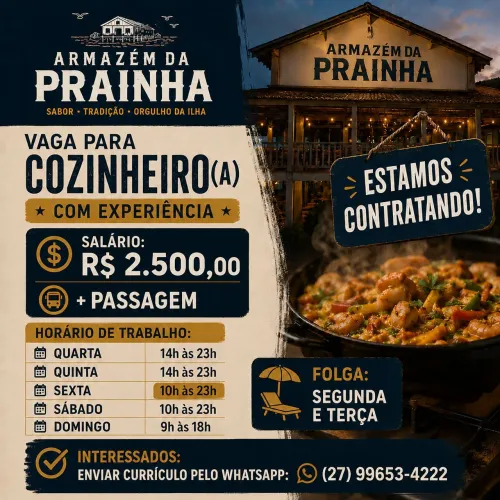  VAGA PARA COZINHEIRO(A) 