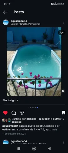 Limpeza e manutenção de piscina