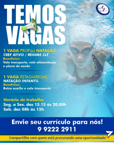 Academia contrata 2 vagas