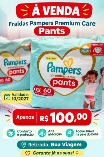 Fralda Pampers Premium Care - PANTS 