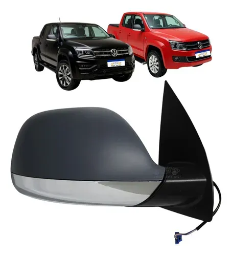 Retrovisor Amarok 2010 A 2025 Capa Cinza Inferior Cromado