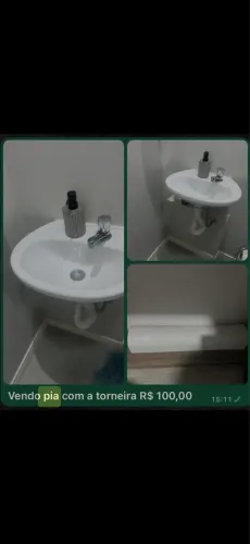 Conjunto Pia Lavatorio + Coluna+Torneia