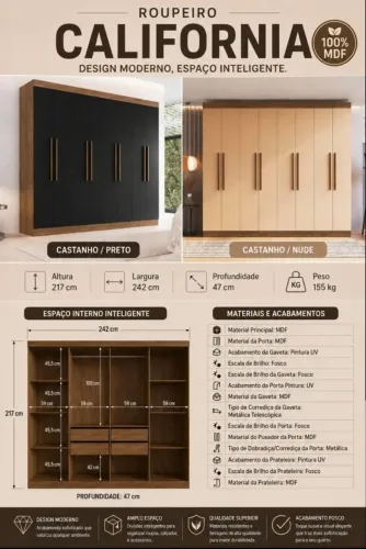 Guarda roupa Califórnia