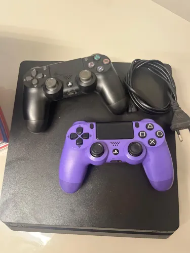 PS4 Slim 1TB + 2 Controles Originais + 12 Jogos ? Completo