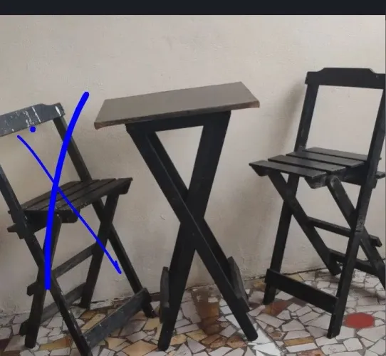 Jogo de mesa madeira pra comércio