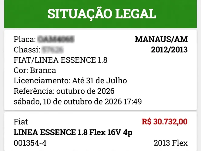 Fiat Linea Essence 1.8 Flex 16V 4P 2013