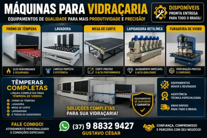 Máquinas para vidraçaria (têmpera)