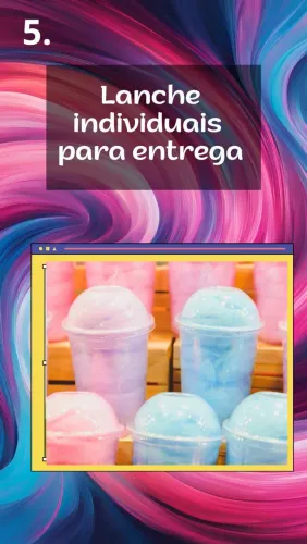 Algodão doce no palito sem ponta