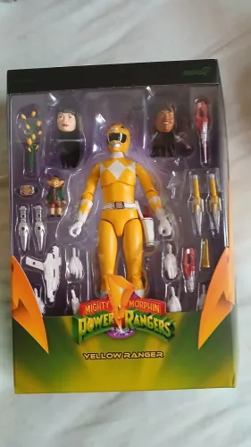 Super 7 Ultimates BAction Figure Yellow Ranger Mighty Morphin Power Rangers Ranger Amarela
