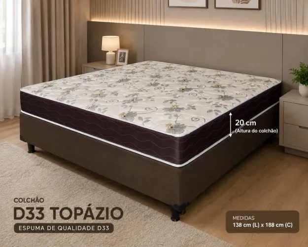 Cama casal base + colchão d33