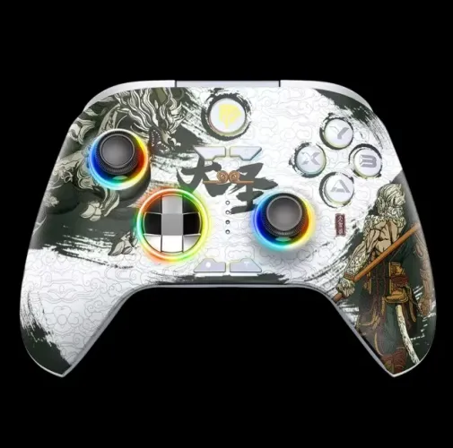 Controle EasySMX RGB X15 com efeito Hall compatível com PC/Switch/Celular/Steam/TV, suport