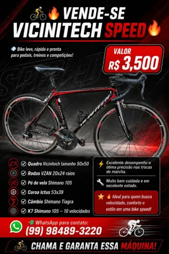 bicicleta vicinitech spece pro tamanho 50 