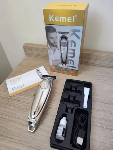 Máquina Acabamento Kemei 1949 Profissional Metal Sem Fio Original