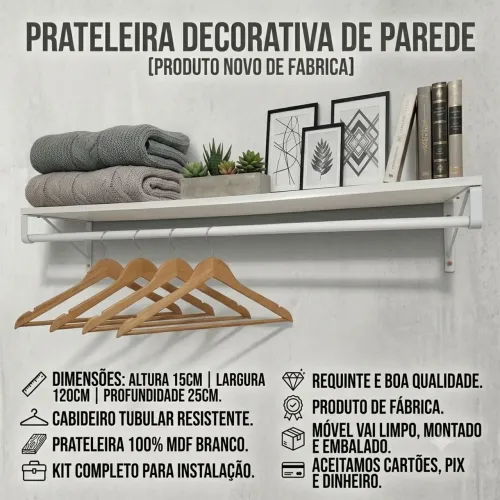 PRATELEIRA DECORATIVA DE PAREDE